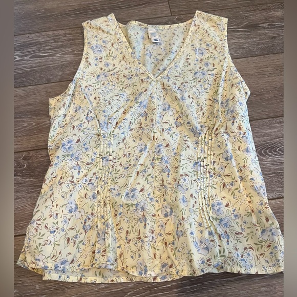 Old Navy Floral Tank Top Tie Back Blouse - Picture 1 of 3